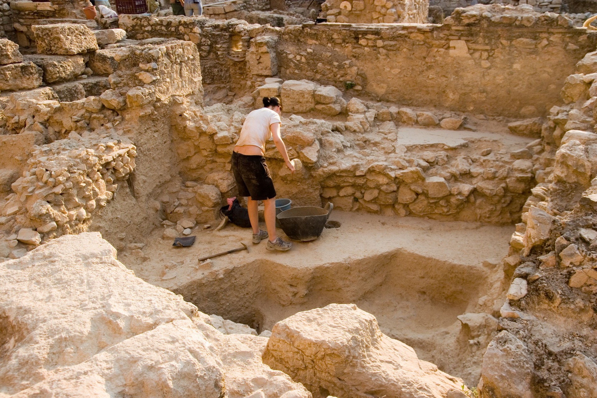 dig in progress at the Ancient Agora, Athens, Greece